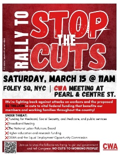 Stop the Cuts Rally March 2025 (Flyer)